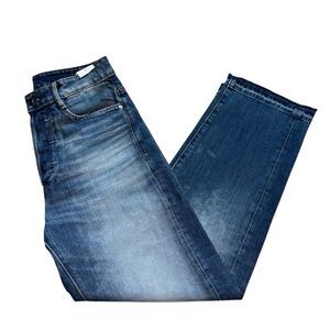 G-Star Raw Women’s Button Fly Distressed Blue Denim Jeans Ankle NEW